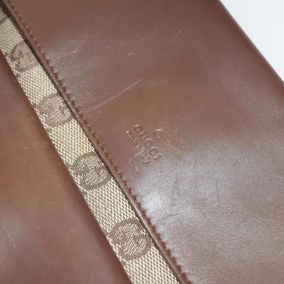 GUCCI GG Canvas Shoulder Bag Brown Silver 019 019 - Picture 14 of 16